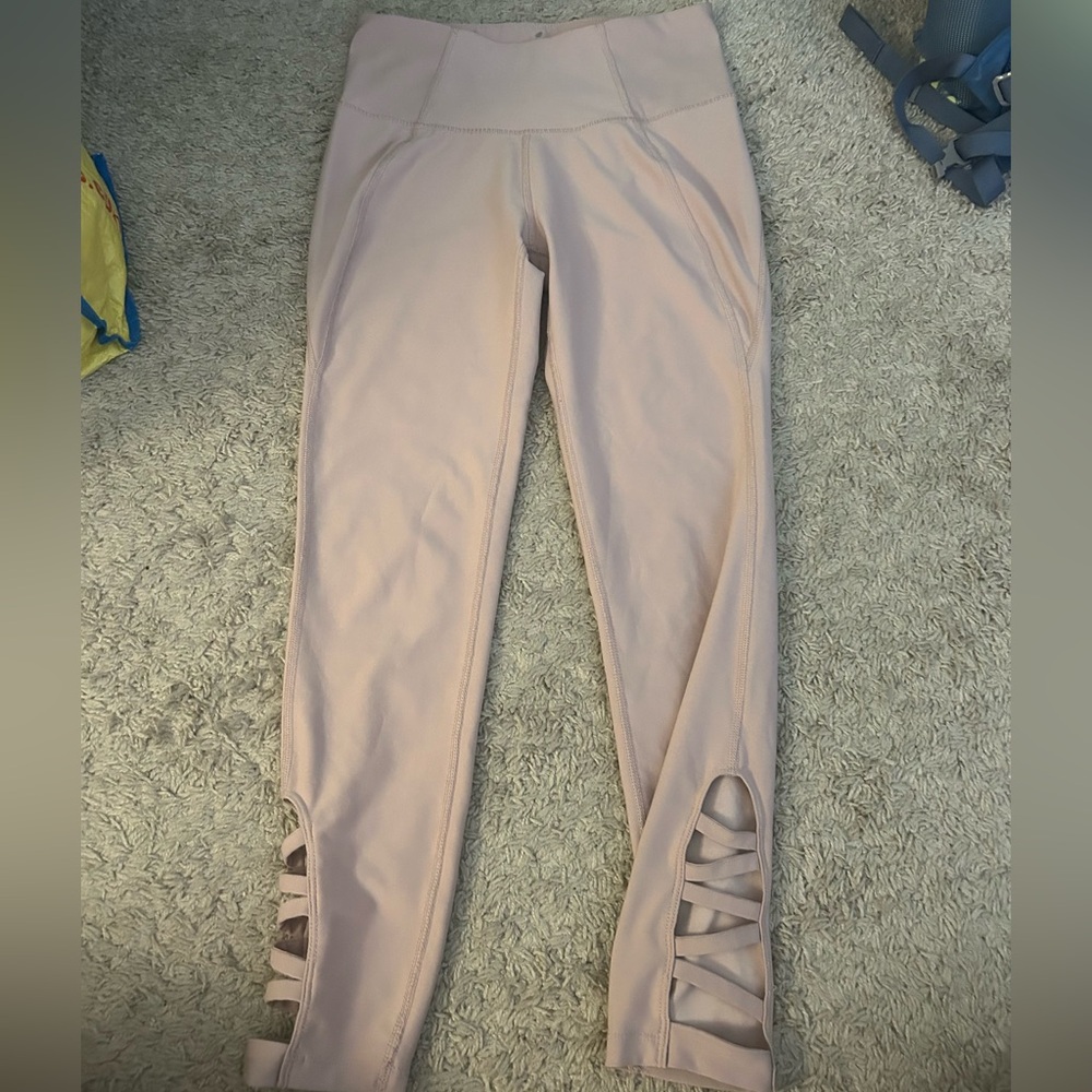 Pink Leggings with Cut-Out Details